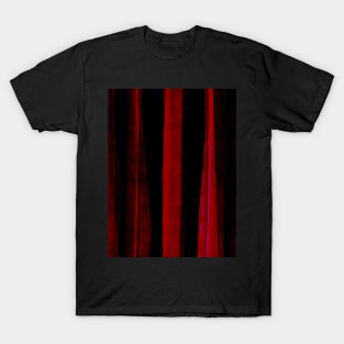 Velvety red and deep dark shadows abstract painting T-Shirt